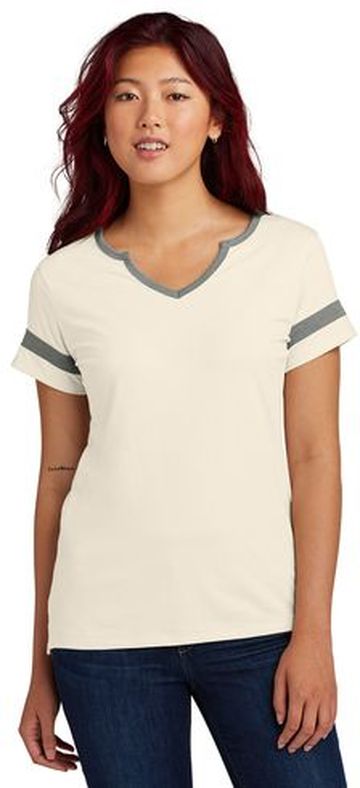 Sport-Tek®  Ladies Notch Neck Halftime 4.5-ounce, 60/40 Combed Ring Spun Cotton/Polyester Short Sleeve Raglan T-Shirt